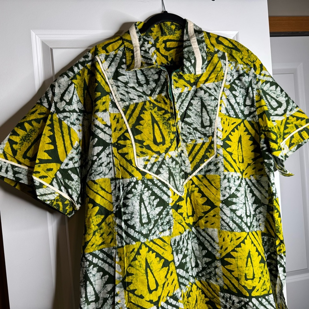 Traditional African two piece set. Shirt and shorts.